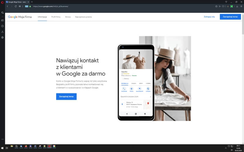Google Moja Firma - nadanie uprawnień - etap 1