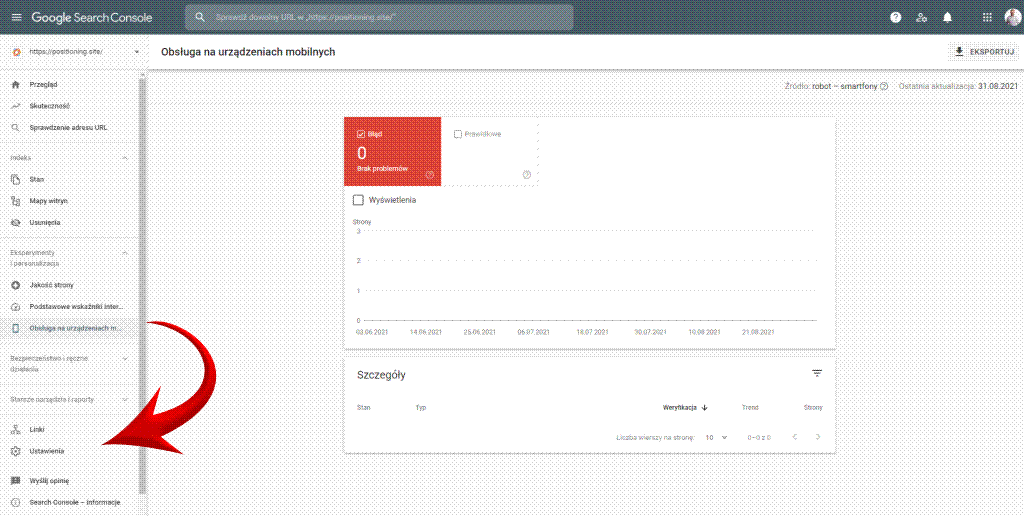 nadawanie uprawnien google search console